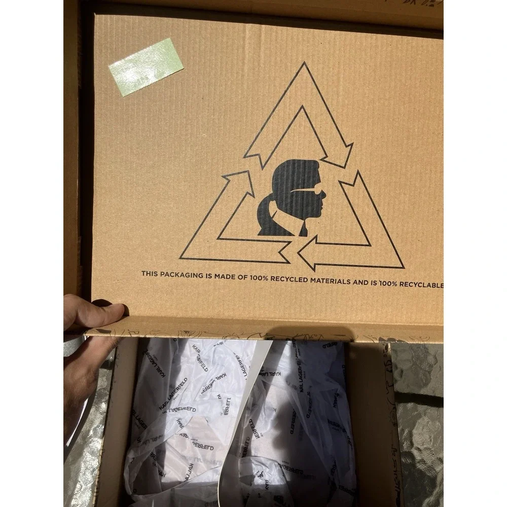 BNWB Karl Lagerfeld Paris Side Embroidered Karl Profile Logo Sneakers|Size 11M